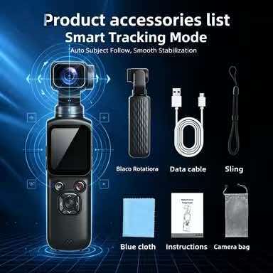 Travel Vlog Accessories - Handheld Pocket Digital Camera Rotatable Gimbal