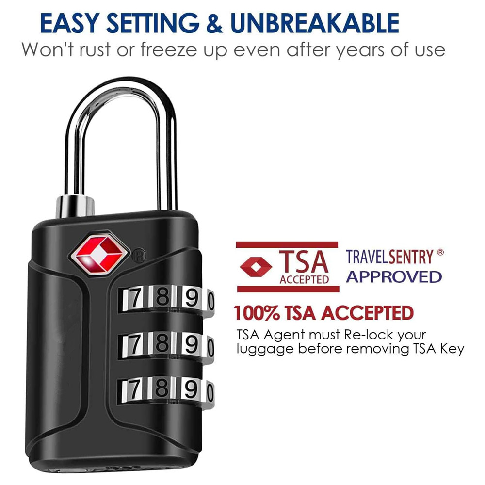 Travel Lock Tsa Approved - TSA Approved Luggage Locks, Combination Travel