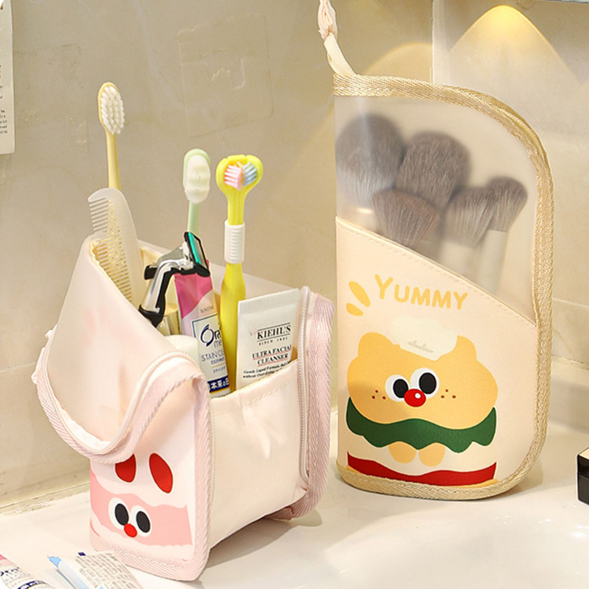 Travel Z - 1Pcs Cosmetic Bag Travel Stand Storage