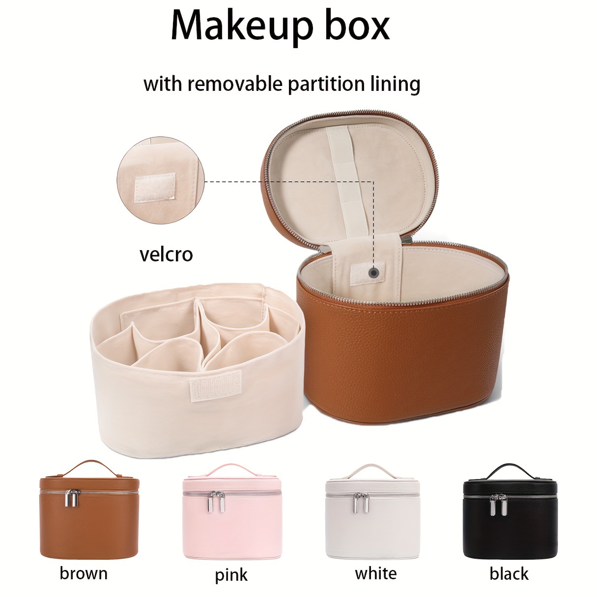Travel Z - Large Capacity PU Leather Makeup Bag