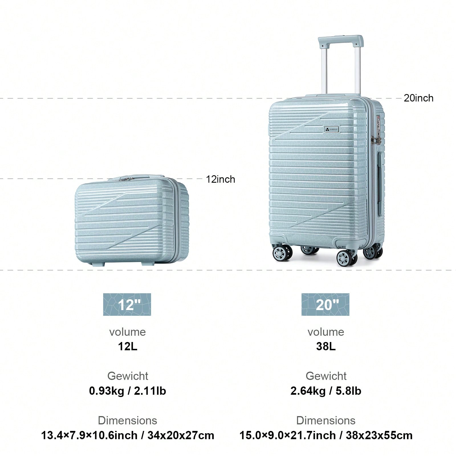 20 Inch Carry On Luggage Hards - огляд і ціна Travel Lock Tsa Approved