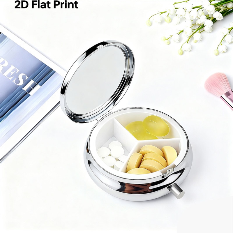 A flat, portable, round metal  - огляд і ціна Travel Related Accessories