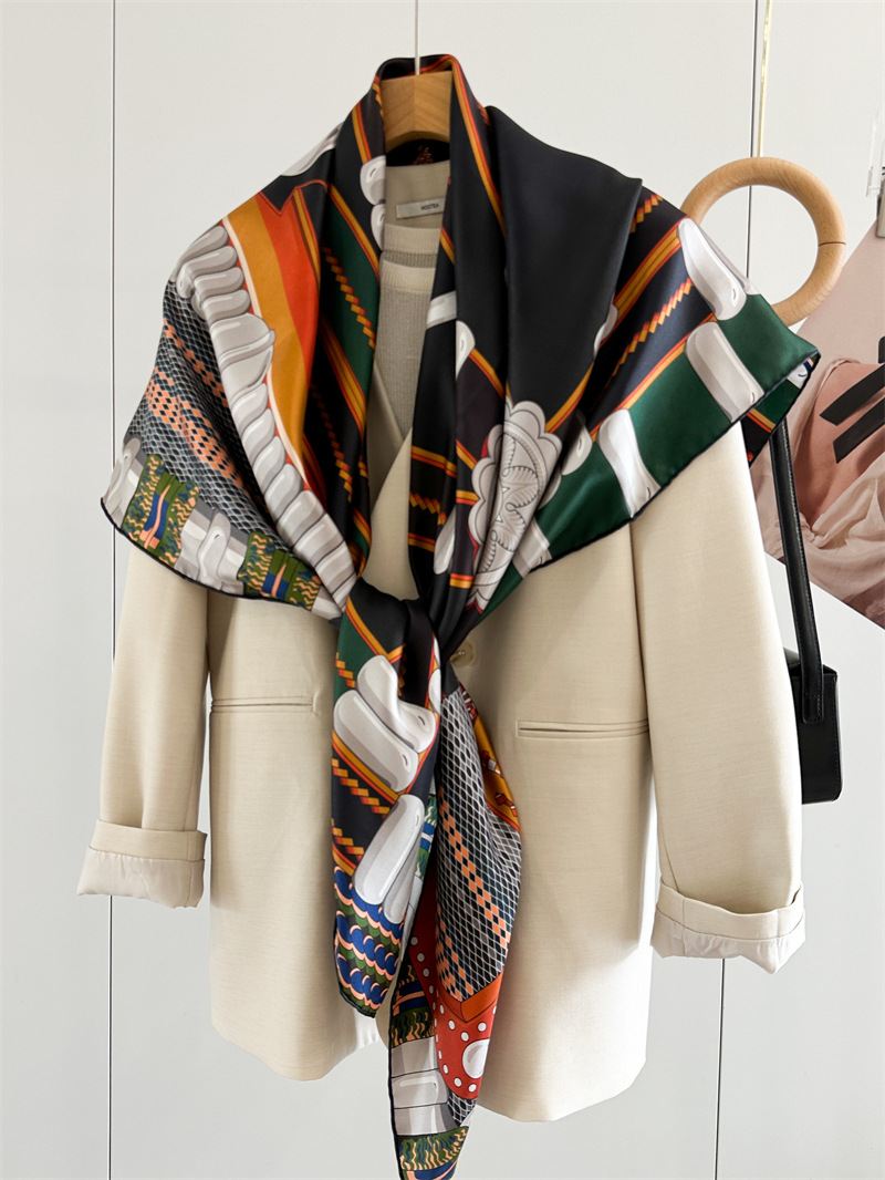 Saddle Print Silk Scarf Luxury - огляд і ціна Travel Accessories Neck