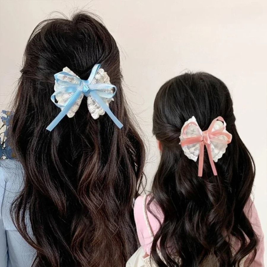 2pcs/set Cute Lace Bow Hair Cl - огляд і ціна Travel Accessories For 4 Year Old