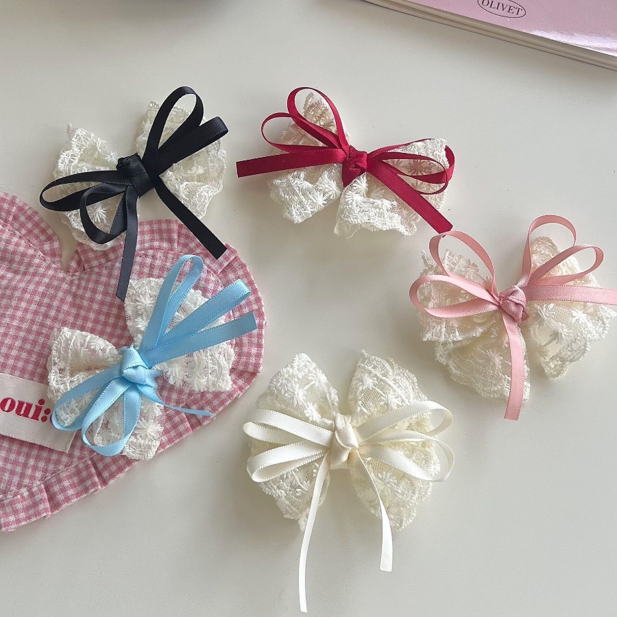 2pcs/set Cute Lace Bow Hair Cl - огляд і ціна Travel Accessories For 4 Year Old