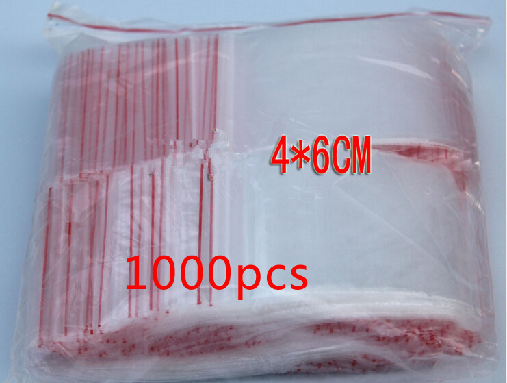 1000pcs 4x6cm pe transparent t - огляд і ціна Travel Ziplock Bags
