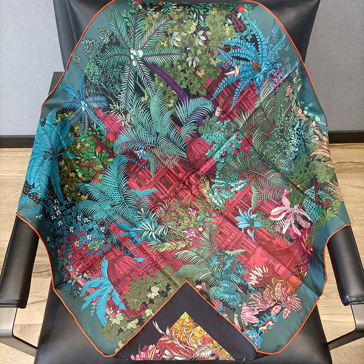 Silk Scarf 90CM Women Hand Rol - огляд і ціна Travel Accessories Neck