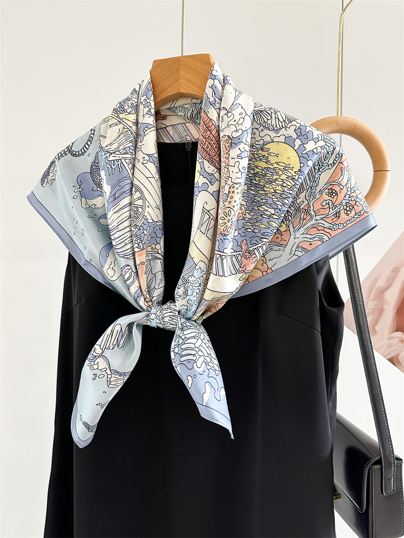 12MM Satin Silk Scarf Women 90 - огляд і ціна Travel Accessories Gifts For Women