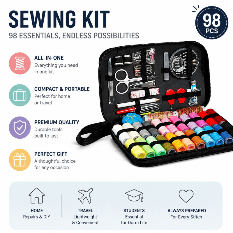 68/98PCS Sewing Accessories To - огляд і ціна Travel Accessories Essentials