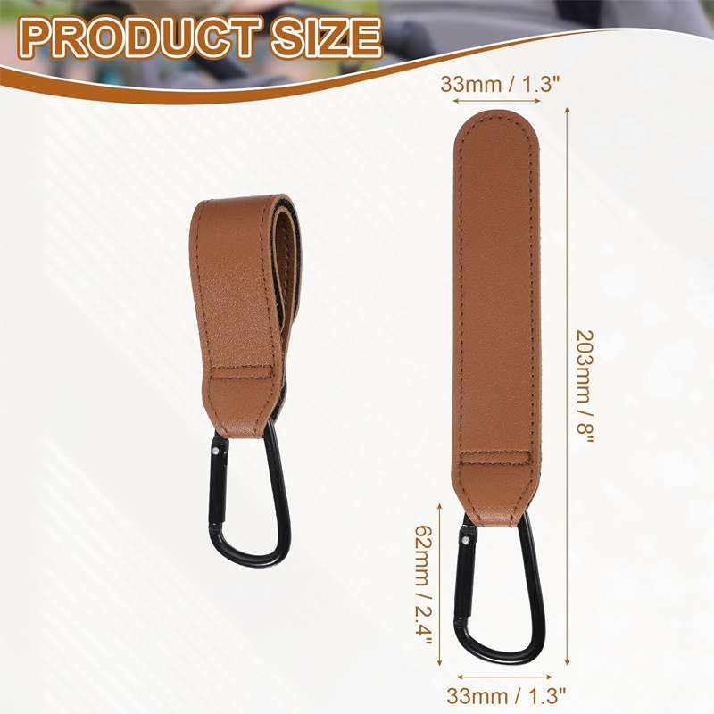 2Pcs Leather Cart Hooks Baby S - огляд і ціна Travel Accessories For 4 Year Old