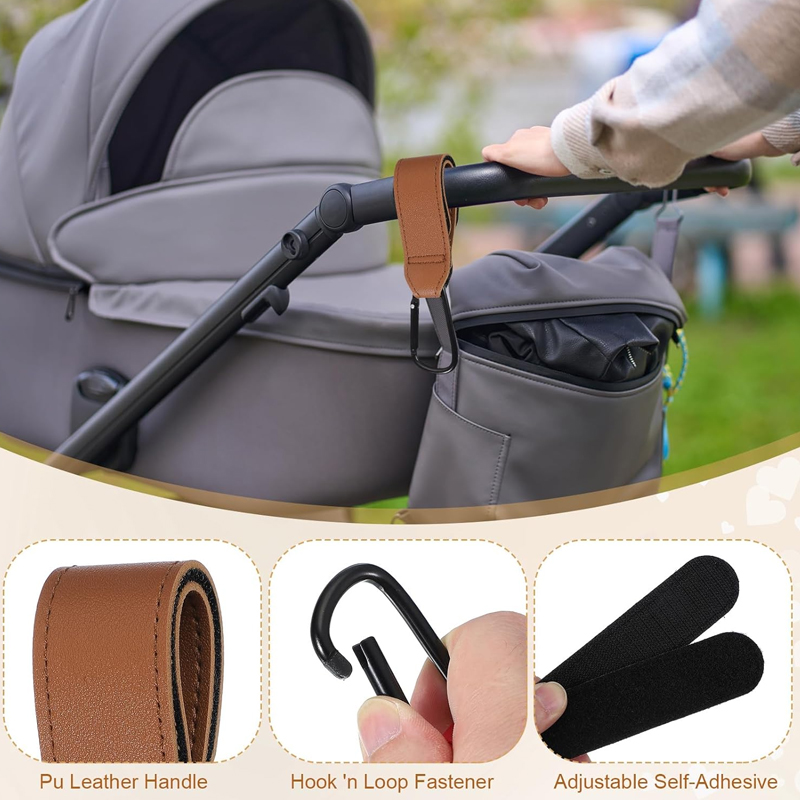 2Pcs Leather Cart Hooks Baby S - огляд і ціна Travel Accessories For 4 Year Old