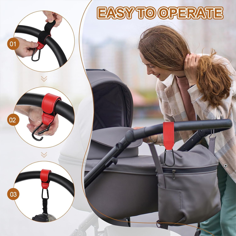 2Pcs Leather Cart Hooks Baby S - огляд і ціна Travel Accessories For 4 Year Old