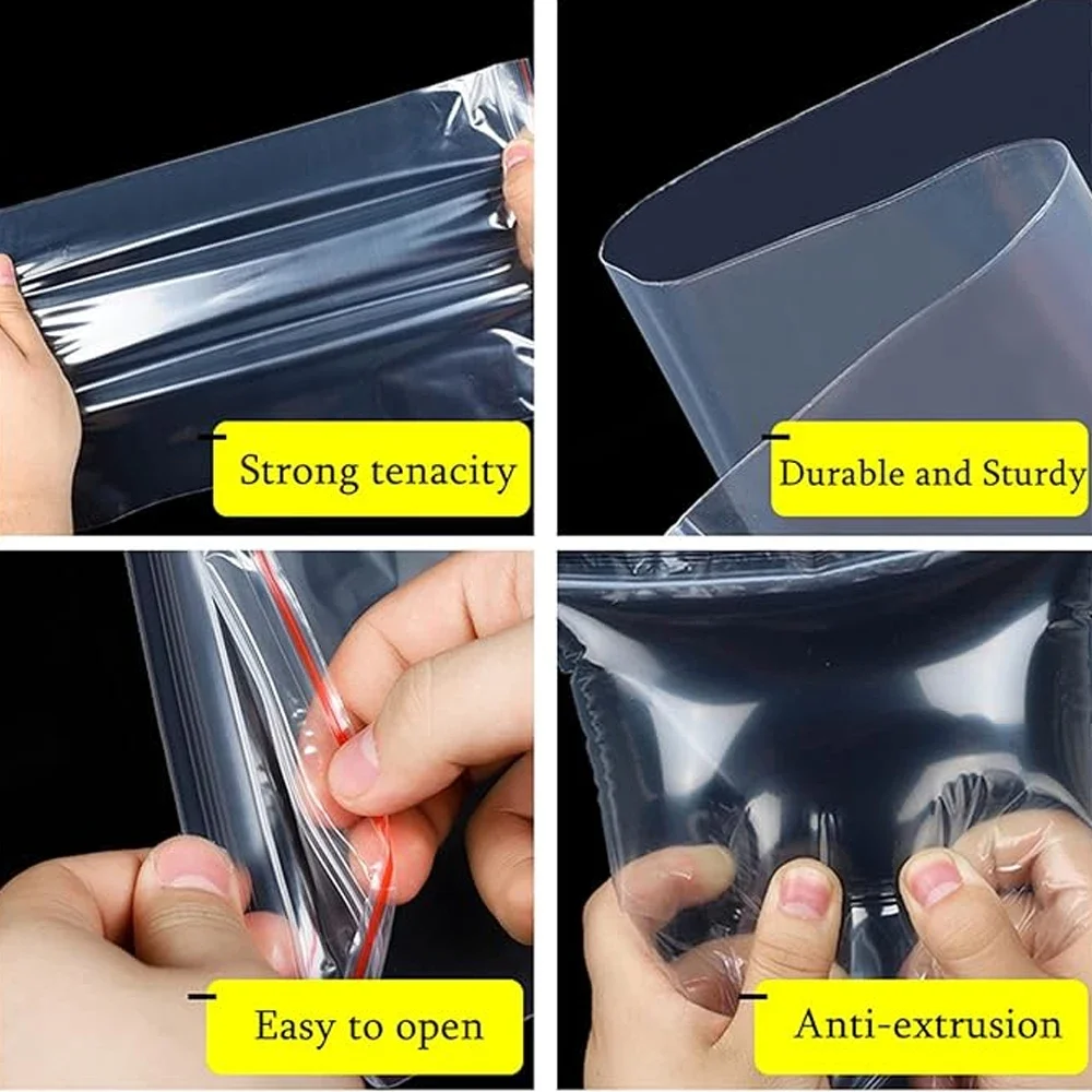 100-1000Pcs Reclosable Transpa - огляд і ціна Travel Ziplock Bags